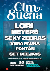 Lori Meyers ofrecerá un concierto en Azuqueca el 20 de septiembre, junto a Sexy Zebras, Vera Fauna, Fontán y Set Deejays 2 Lori Meyers ofrecerá un concierto en Azuqueca el 20 de septiembre, junto a Sexy Zebras, Vera Fauna, Fontán y Set Deejays