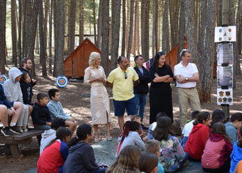 Marian López destaca la importancia del Campamento de Los Palancares como espacio de ocio en la naturaleza abierto a toda la ciudadanía