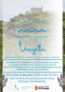 La residencia artística Ungría echa a andar por tercer año consecutivo en la pedanía briocense de Fuentes de la Alcarria. 2 La residencia artística Ungría echa a andar por tercer año consecutivo en la pedanía briocense de Fuentes de la Alcarria.