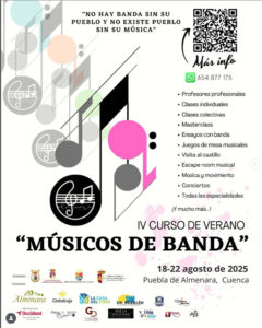 Puebla de Almenara fortalece su legado musical con una nueva edición de su Curso de Verano para Músicos de Banda