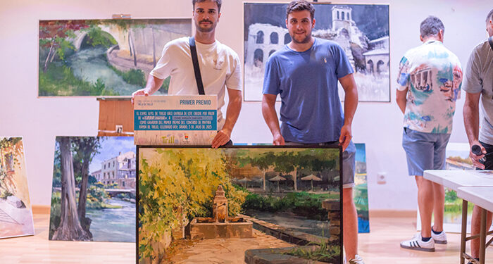 Una bella vista de la Fuente de los Muertos, ganadora del XXII Concurso de Pintura Rápida ‘Villa de Trillo’
