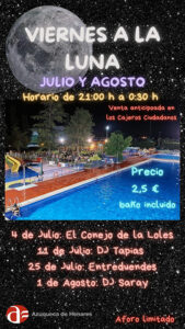 Vuelven los Viernes a la Luna a la piscina municipal de Azuqueca