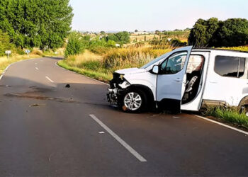 Un herido en una salida de vía en la carretera de Nohales a Cuenca