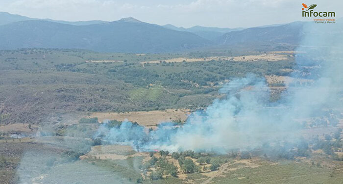 Controlado el incendio forestal en Campillo de Ranas 1 Declarado un incendio forestal en Campillo de Ranas
