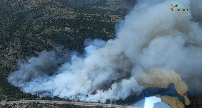 Controlado el incendio forestal de La Huerce tras más de 24 horas de trabajo 1 Declarado un incendio forestal en La Huerce