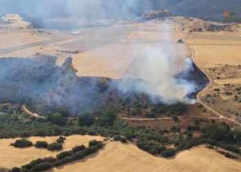 Guadalajara vuelve a arder incendio en Valfermoso de Tajuña