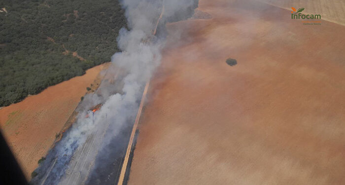 Incendio en El Sotillo en Valdeluz
