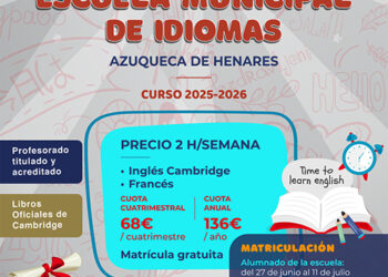 La Escuela Municipal de Idiomas de Azuqueca abre el lunes el plazo de matrícula para nuevo alumnado