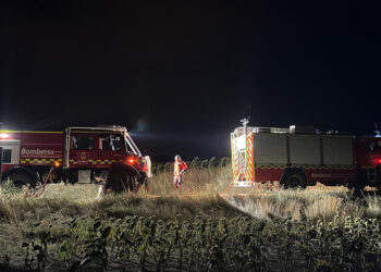 Los bomberos del Ayuntamiento de Cuenca, junto a agricultores de Mohorte, sofocan dos incendios