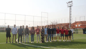 Salinas y Cabellos inauguran la reforma de los campos de fútbol de Cabanillas