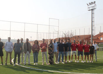 Salinas y Cabellos inauguran la reforma de los campos de fútbol de Cabanillas