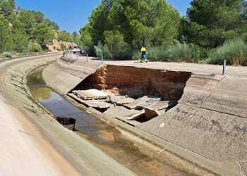 Un mes sin trasvase Tajo-Segura por la rotura de un punto del canal en el tramo 2 del acueducto