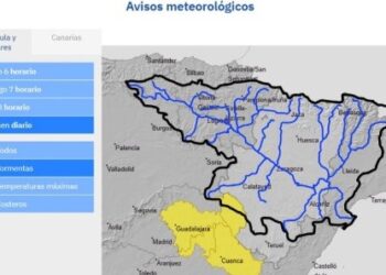 Alerta por posibles tormentas en las cuencas de los ríos Mesa y Piedra en Guadalajara