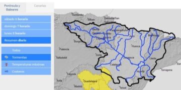 Alerta por posibles tormentas en las cuencas de los ríos Mesa y Piedra en Guadalajara