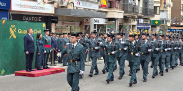 Cuenca vibra con el izado solemne de la Enseña Nacional con motivo los actos conmemorativos por la Patrona de la Guardia Civil