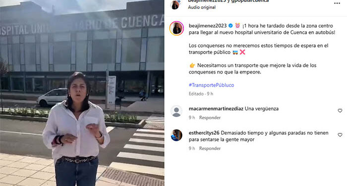 El PP habla de fracaso Una hora para llegar al nuevo hospital desde el centro de Cuenca en autobús