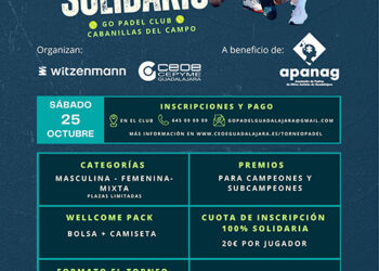 El torneo de pádel solidario de Witzenmann y CEOE-Cepyme Guadalajara a beneficio de APANAG tendrá lugar el próximo 25 de octubre