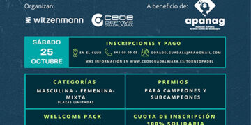 El torneo de pádel solidario de Witzenmann y CEOE-Cepyme Guadalajara a beneficio de APANAG tendrá lugar el próximo 25 de octubre