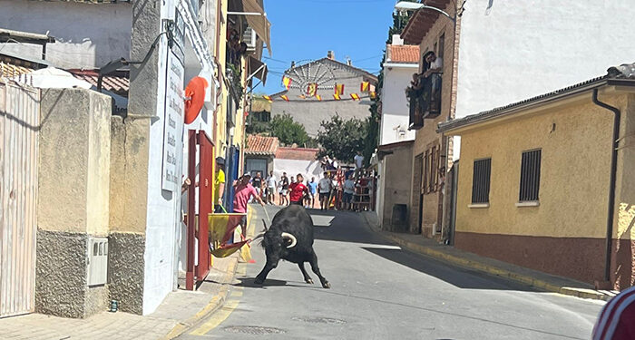 Herido un hombre de 46 años por asta de toro durante el encierro en El Casar
