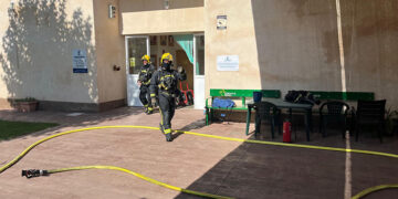 Incendio en una nave de Aspadec en Cuenca