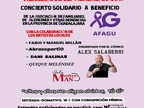 La Sala Monkey Man será escenario de un concierto benéfico por el Alzheimer en Guadalajara