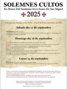 La V. H. del Stmo. Ecce-Homo de San Miguel celebra del 27 al 29 de septiembre los solemnes Cultos a su Titular 2 La V. H. del Stmo. Ecce-Homo de San Miguel celebra del 27 al 29 de septiembre los solemnes Cultos a su Titular