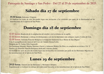 La V. H. del Stmo. Ecce-Homo de San Miguel celebra del 27 al 29 de septiembre los solemnes Cultos a su Titular 9 La V. H. del Stmo. Ecce-Homo de San Miguel celebra del 27 al 29 de septiembre los solemnes Cultos a su Titular