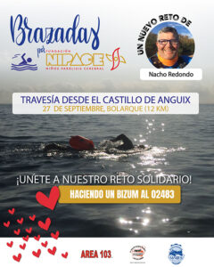 Nacho Redondo hará su tradicional travesía “Brazadas por Nipace” este próximo sábado 2 Nacho Redondo hará su tradicional travesía “Brazadas por Nipace” este próximo sábado