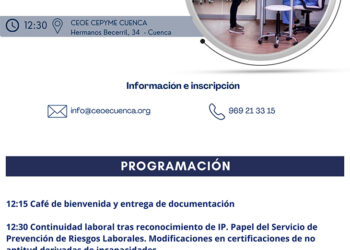CEOE-Cepyme Cuenca convoca a sus asociados a analizar la ‘Vigilancia de la salud en las empresas’