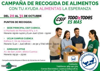 CSIF Cuenca lleva a cabo una campaña solidaria de recogida de alimentos