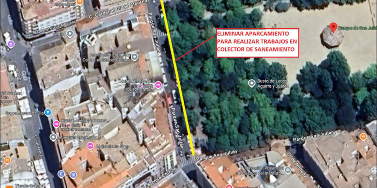 El Ayuntamiento de Cuenca lleva a cabo este miércoles y jueves la limpieza del colector municipal del Parque de San Julián