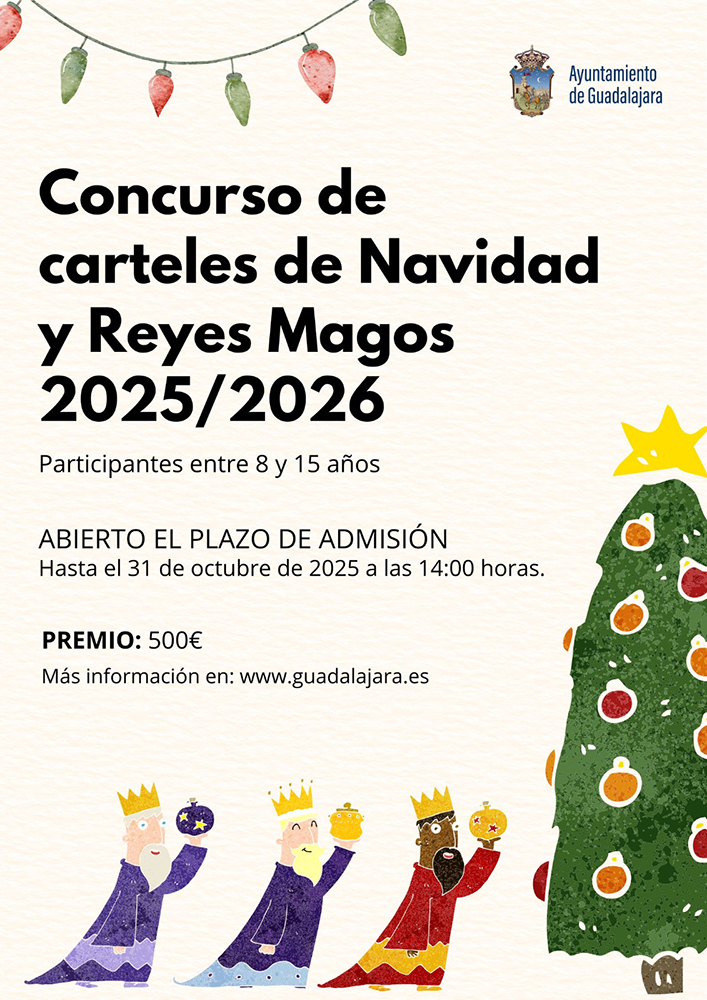 El Ayuntamiento de Guadalajara convoca el concurso infantil para el cartel de Navidad y Reyes Magos 2025/2026 2 El Ayuntamiento de Guadalajara convoca el concurso infantil para el cartel de Navidad y Reyes Magos 20252026