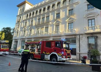 Declarado un incendio en la Delegación de la Junta en Cuenca en el Edificio Iberia Declarado un incendio en la Delegación de la Junta en Cuenca en el Edificio Iberia