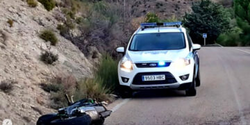 Herido un motorista tras una salida de vía en el Camino de San Isidro en Cuenca