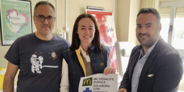 La Hermandad de Donantes de Sangre de Cuenca y el restaurante de McDonald’s en Cuenca se unen para promover la donación de sangre