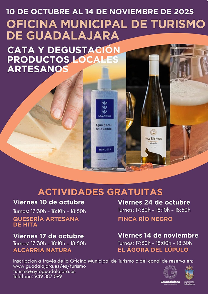 La Oficina Municipal de Turismo de Guadalajara organiza catas y degustaciones gratuitas de productos locales artesanos 2 La Oficina Municipal de Turismo de Guadalajara organiza catas y degustaciones gratuitas de productos locales artesanos