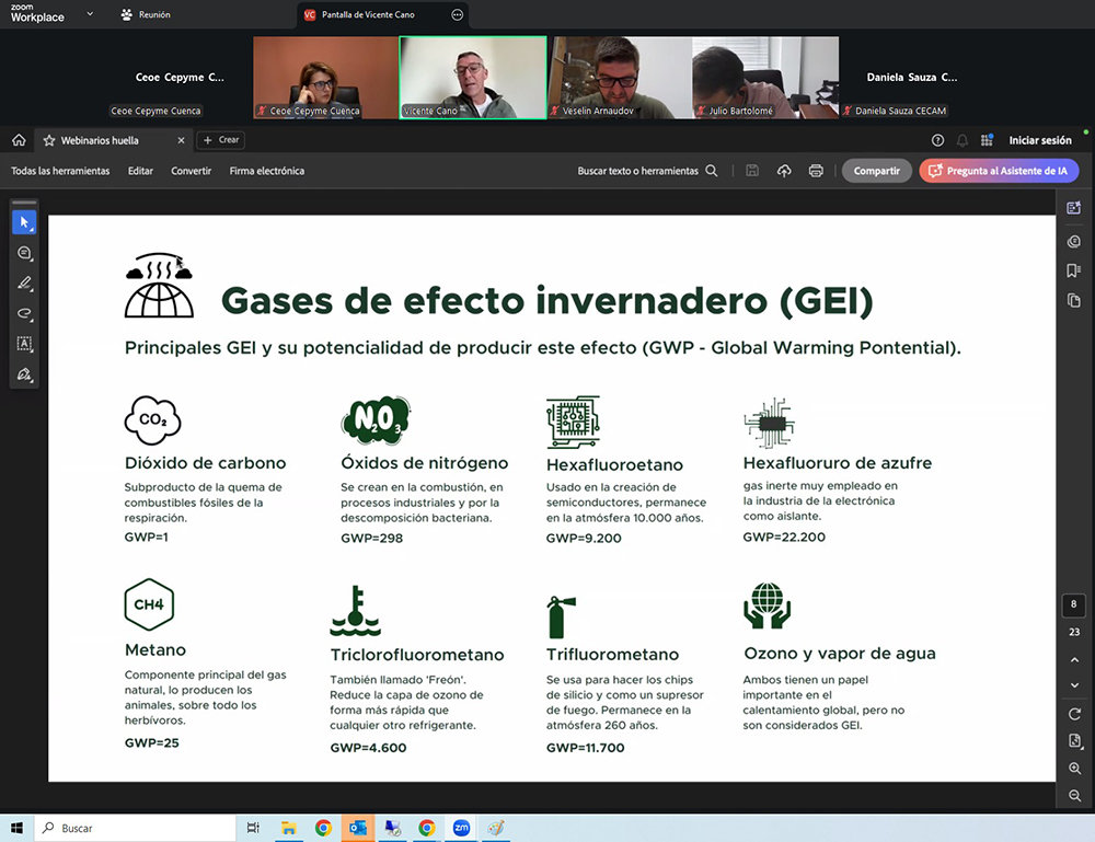 Las empresas de Cuenca se forman sobre la huella de carbono 2 Las empresas de Cuenca se forman sobre la huella de carbono