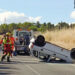Un conductor herido tras volcar con su coche en la carretera de Nohales en Cuenca