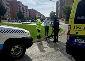 Un herido tras un accidente de patinete eléctrico en una rotonda de Cuenca Un herido tras un accidente de patinete eléctrico en una rotonda de Cuenca