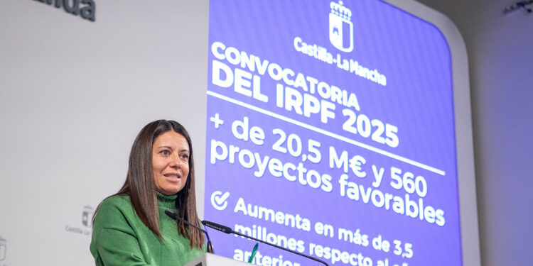 Castilla-La Mancha alcanza cifras históricas en la convocatoria del IRPF 2025, con más de 20,5 millones y 560 proyectos sociales aprobados