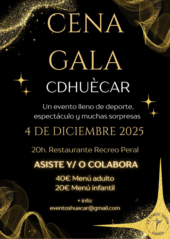 El Club Rítmica Huécar celebra una cena–Gala histórica con el apoyo de empresas y autoridades de Cuenca y Tarancón