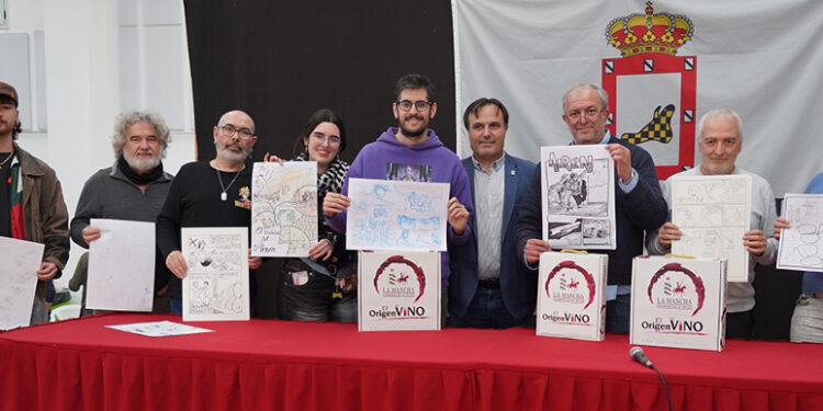 Ganadores y participantes del IV Concurso de Tira Cómica 'Vinos de La Mancha'