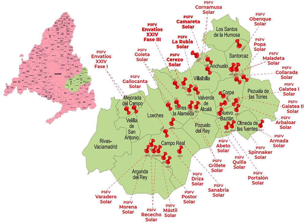 Henares en Verde denuncia un 'drama humano y ambiental' por las macroplantas fotovoltaicas en la Alcarria Madrileña