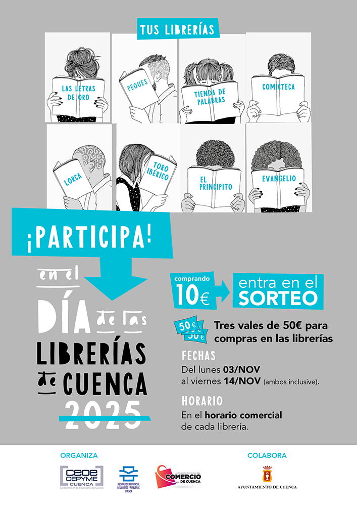 La Asociación de Libreros de Cuenca celebra el Día de las Librerías con nuevos sorteos de vales de compra 2 La Asociación de Libreros de Cuenca celebra el Día de las Librerías con nuevos sorteos de vales de compra