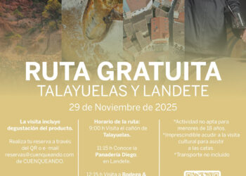 Ruta gratuita el 29 de noviembre para descubrir el cañón de Talayuelas y los sabores tradicionales de Landete