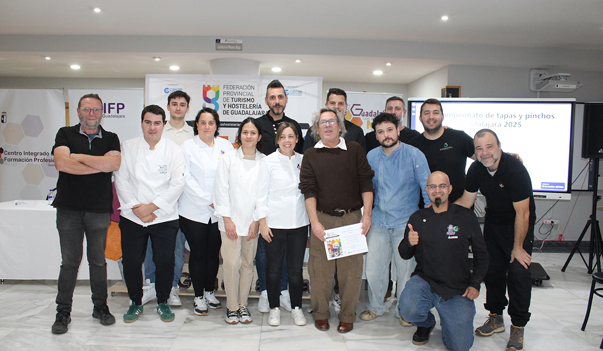 Alberto Merchante del restaurante El rincón de la Espe de Albalate de Zorita, gana el III Campeonato de Tapas y Pinchos de la Federación de Turismo y Hostelería de Guadalajara 2 Alberto Merchante del restaurante El rincón de la Espe de Albalate de Zorita, gana el III Campeonato de Tapas y Pinchos de la Federación de Turismo y Hostelería de Guadalajara