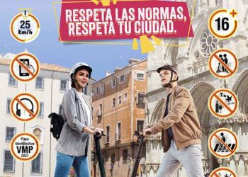 El Ayuntamiento de Cuenca inicia una campaña junto a Policía Local para informar sobre el uso de los Vehículos de Movilidad Personal