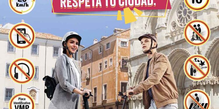 El Ayuntamiento de Cuenca inicia una campaña junto a Policía Local para informar sobre el uso de los Vehículos de Movilidad Personal
