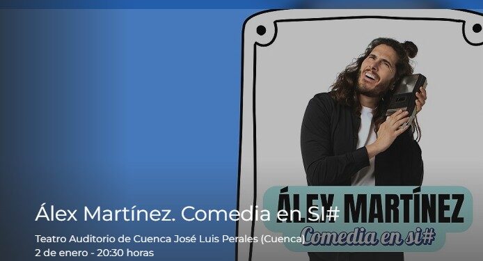 Humor, música e improvisación con Álex Martínez para dar la bienvenida al 2026 en el Auditorio de Cuenca