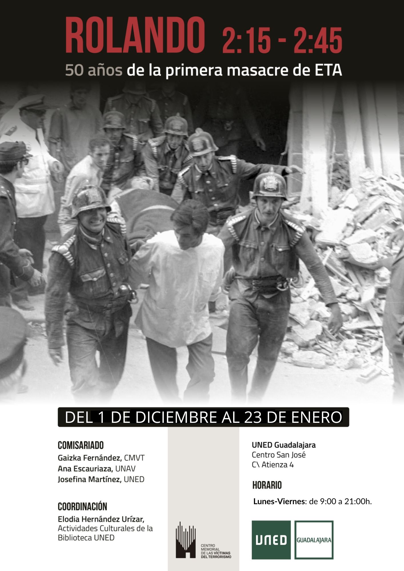La UNED inaugura en Guadalajara la muestra “ROLANDO 2:15 – 2:45. 50 años de la primera masacre de ETA” 2 IMG 20251202 WA0009